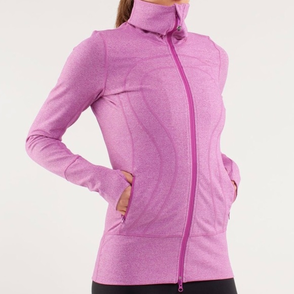 lululemon athletica Jackets & Blazers - LULULEMON In Stride zip up jacket pink/purple size 6